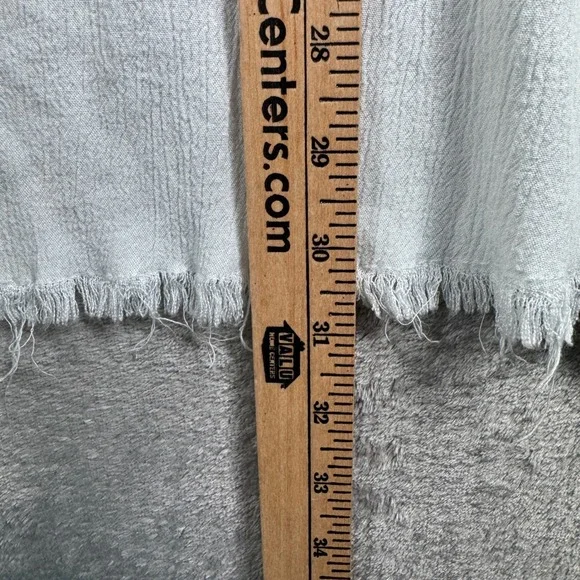 We The Free TT Special Tee Top Medium Ribbed High Low Raw Hem Blue Frayed Grunge - Picture 10 of 11